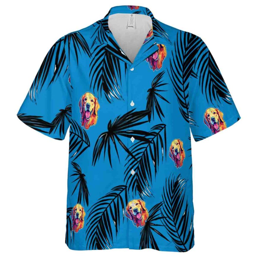 Dog Monochrome Palm Hawaiian Shirt Fashion forward