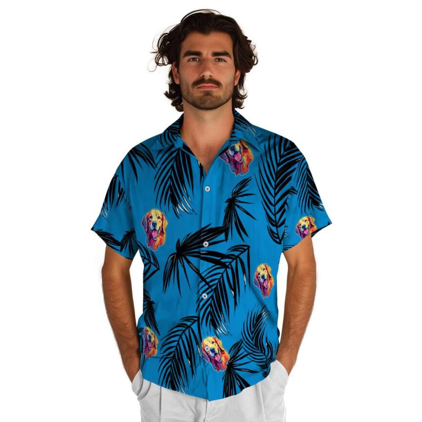Dog Monochrome Palm Hawaiian Shirt New Arrival