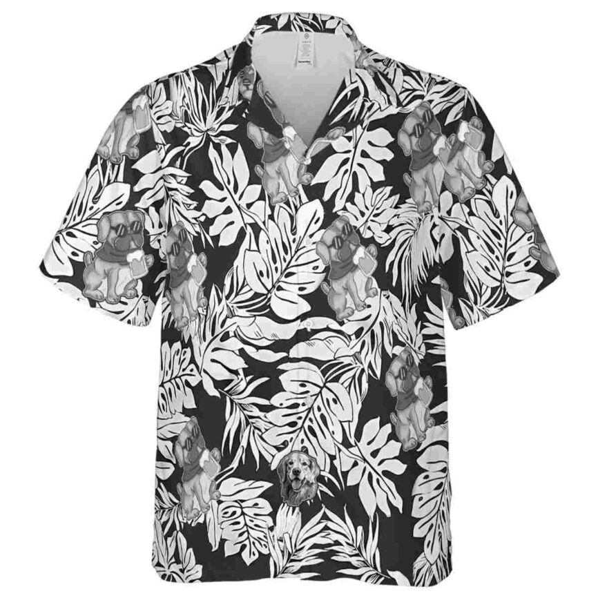 Dog Monstera Foliage Hawaiian Shirt Fashion forward