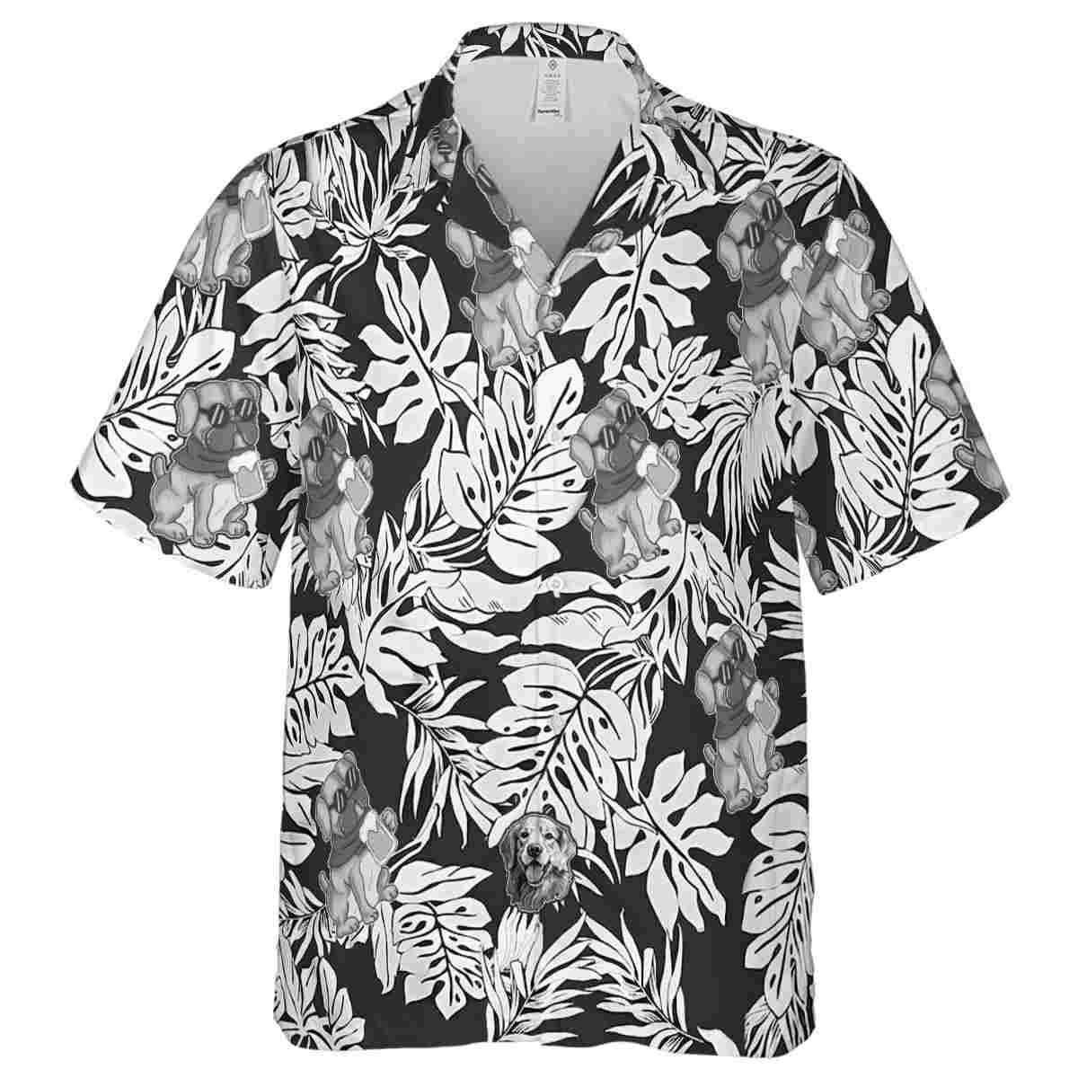 Dog Monstera Foliage Hawaiian Shirt Fashion forward Dog Monstera Foliage Hawaiian Shirt Fashion forward