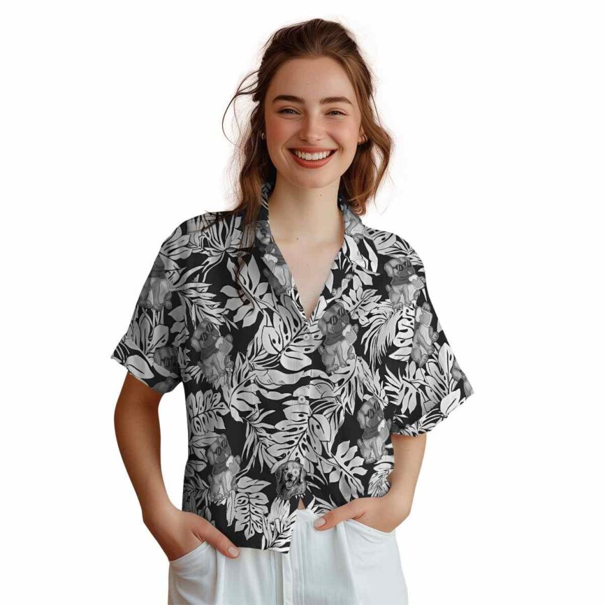 Dog Monstera Foliage Hawaiian Shirt Top rated
