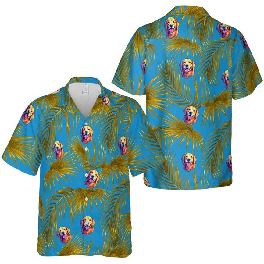 Dog Palm Frond Hawaiian Shirt Premium grade