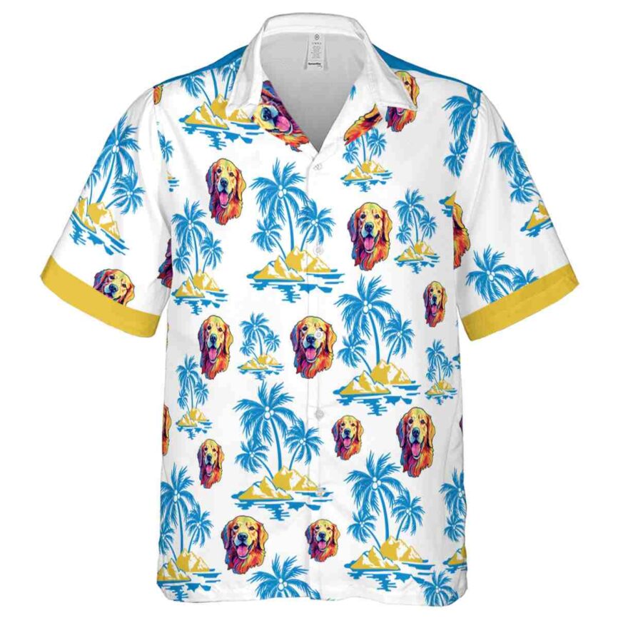 Dog Palm Island Graphic Hawaiian Shirt Fashion forward