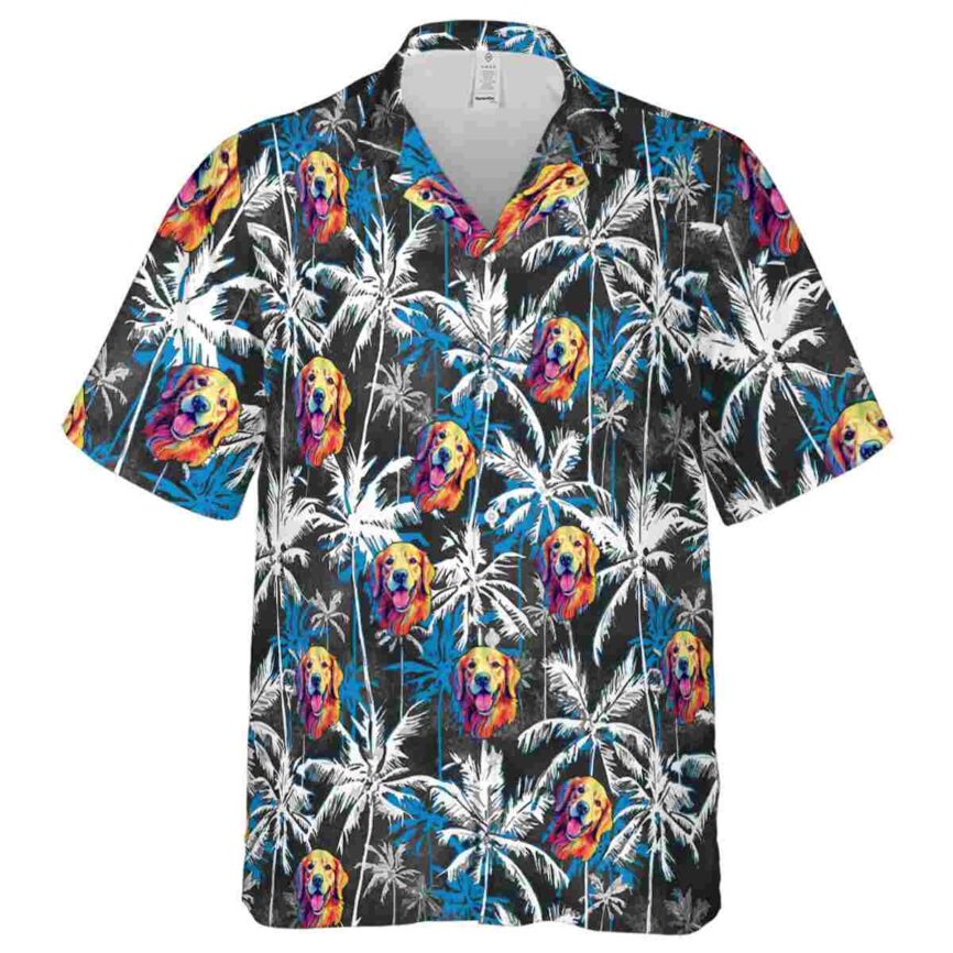 Dog Palm Themed Hawaiian Shirt Fashion forward