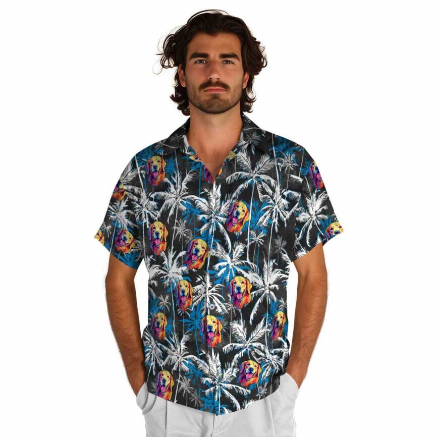 Dog Palm Themed Hawaiian Shirt New Arrival