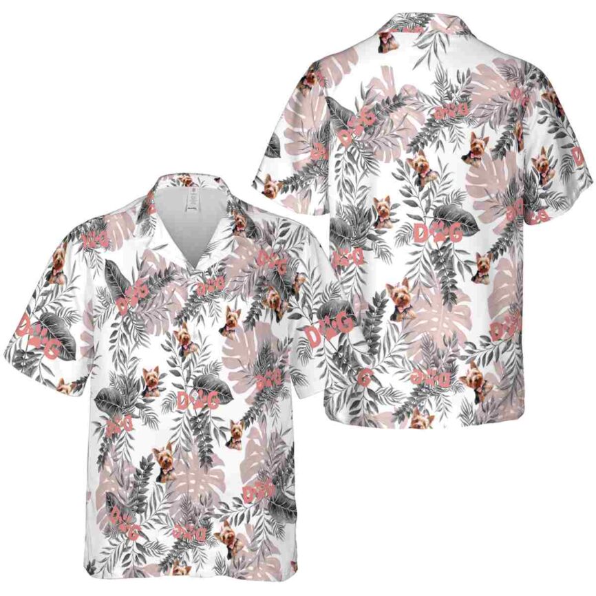 Dog Tropical Fronds Hawaiian Shirt Premium grade
