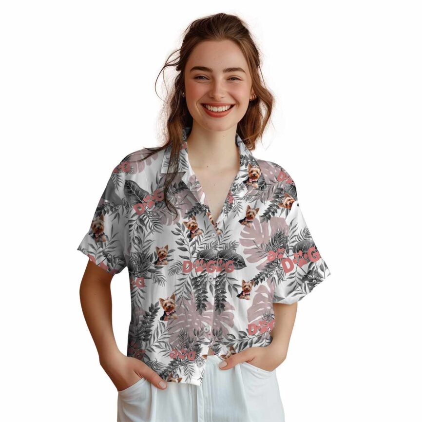 Dog Tropical Fronds Hawaiian Shirt Top rated