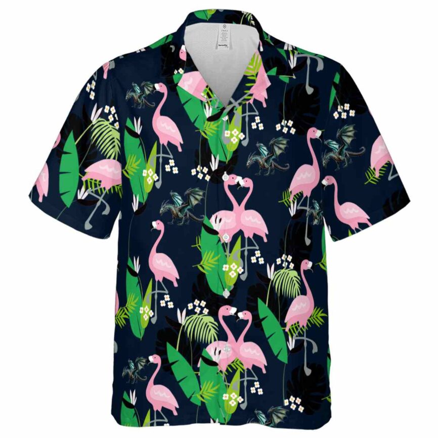 Dragon Flamingo Leaf Hawaiian Shirt Fashion forward