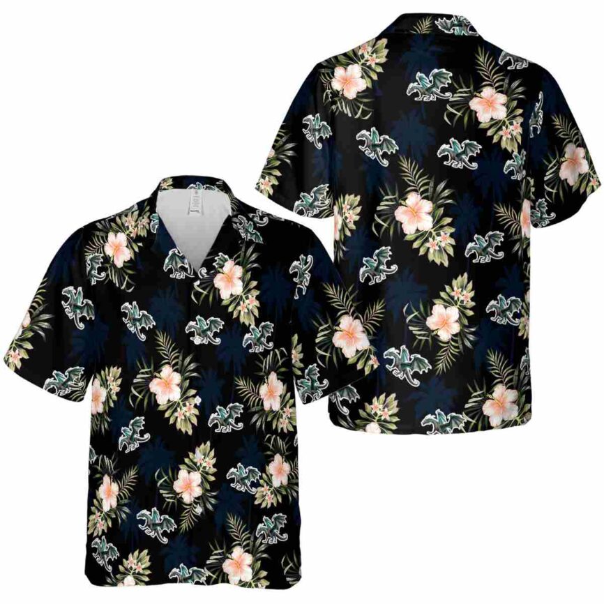 Dragon Hibiscus Palm Hawaiian Shirt Premium grade