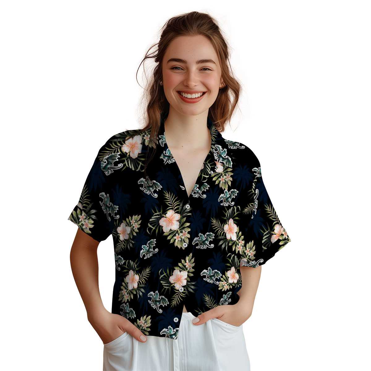 Dragon Hibiscus Palm Hawaiian Shirt Top rated Dragon Hibiscus Palm Hawaiian Shirt Top rated