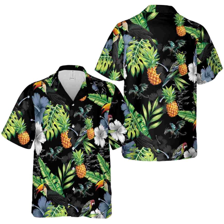 Dragon Leafy Toucan Hawaiian Shirt Premium grade