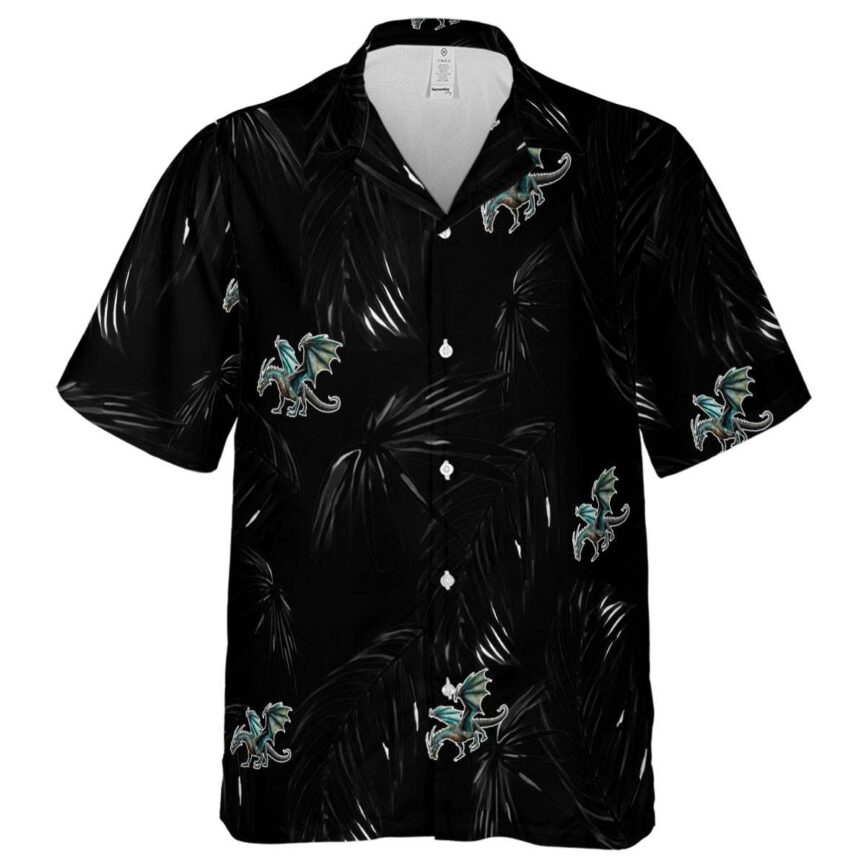 Dragon Monochrome Palm Hawaiian Shirt Fashion forward
