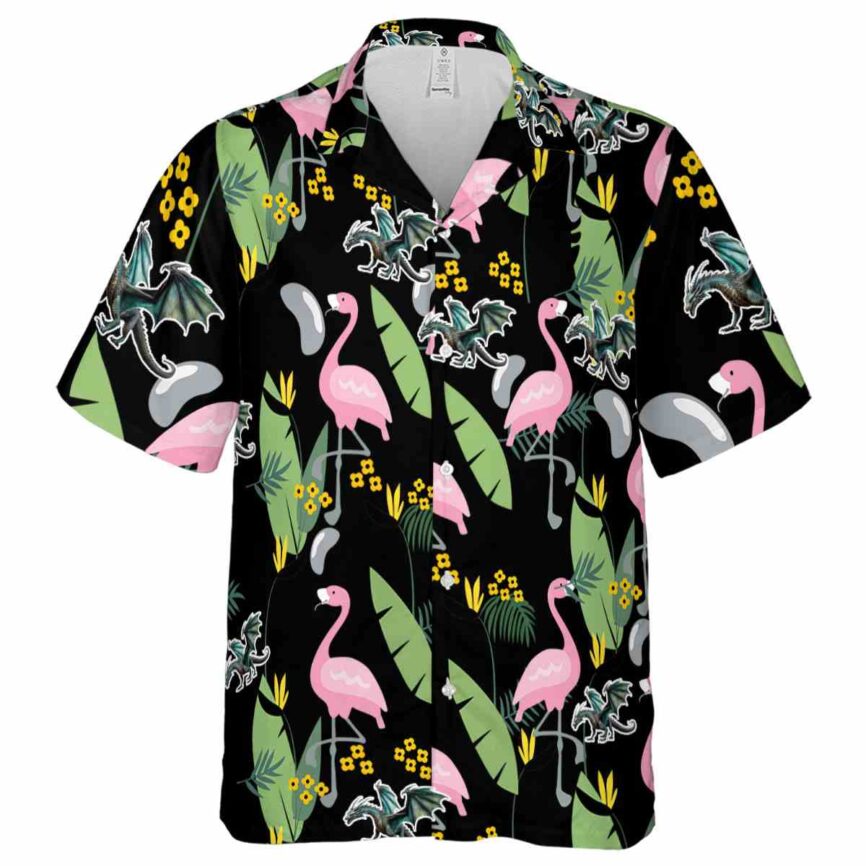 Dragon Pink Flamingo Hawaiian Shirt Fashion forward