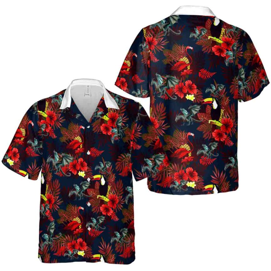 Dragon Tropical Bird Hawaiian Shirt Premium grade
