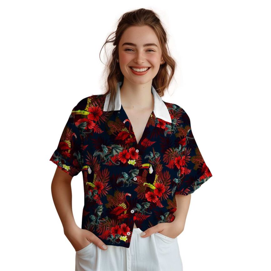 Dragon Tropical Bird Hawaiian Shirt Top rated
