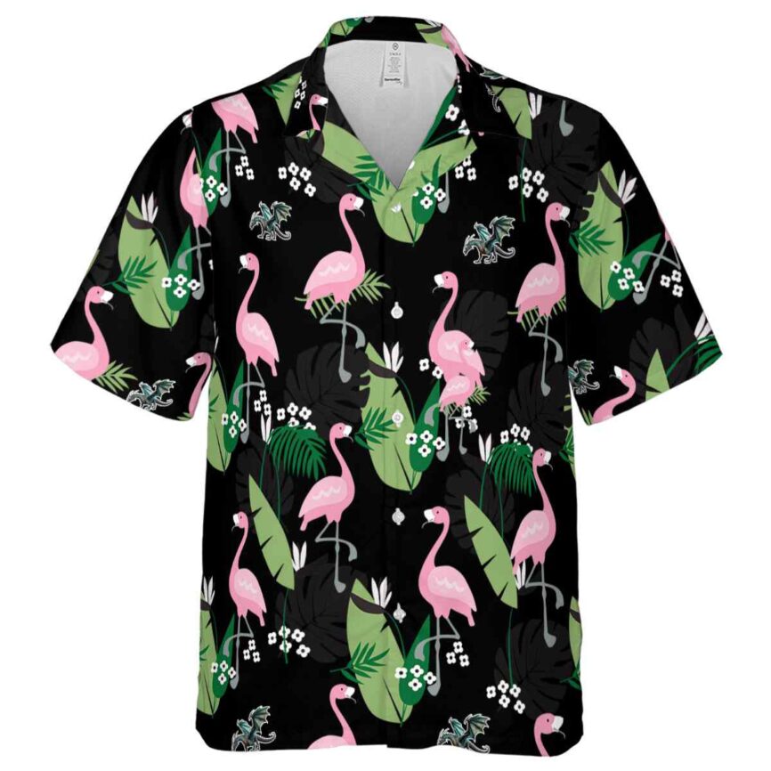 Dragon Tropical Flamingo Hawaiian Shirt Fashion forward