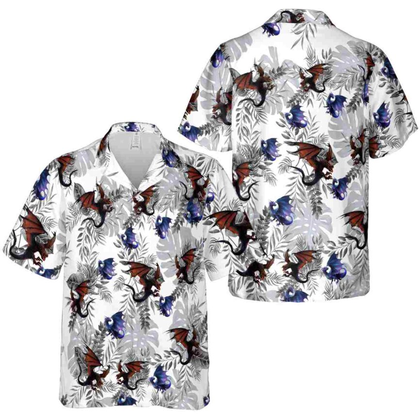 Dragon Tropical Fronds Hawaiian Shirt Premium grade