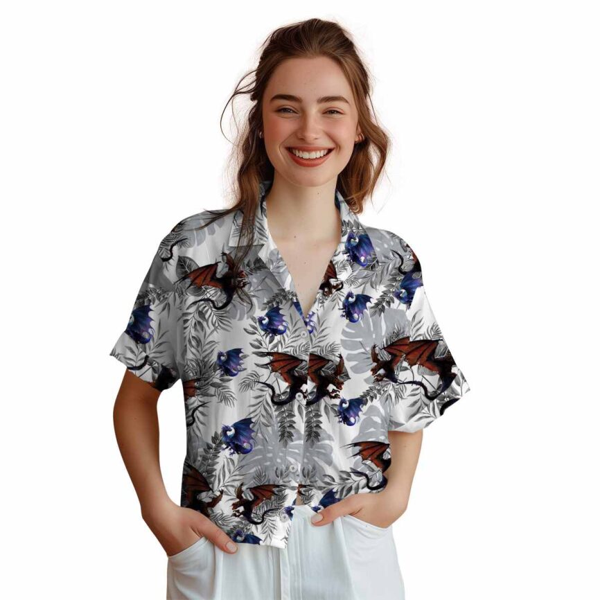 Dragon Tropical Fronds Hawaiian Shirt Top rated