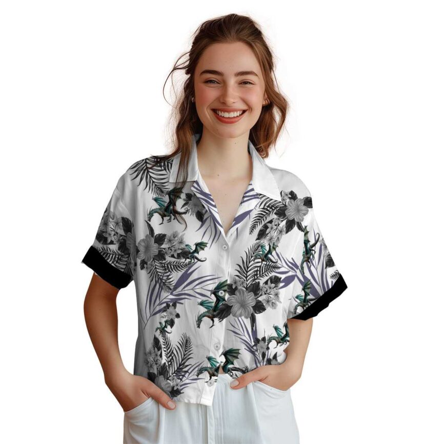Dragon US Flag Floral Hawaiian Shirt Top rated