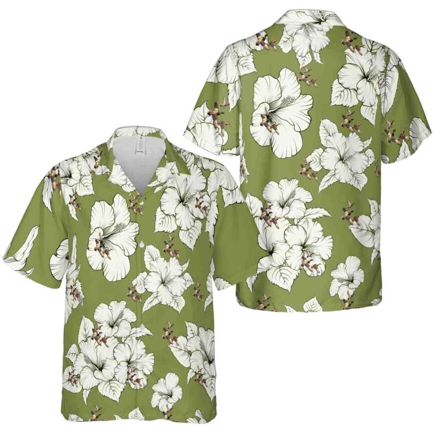 Duck Hibiscus Flower Hawaiian Shirt Premium grade