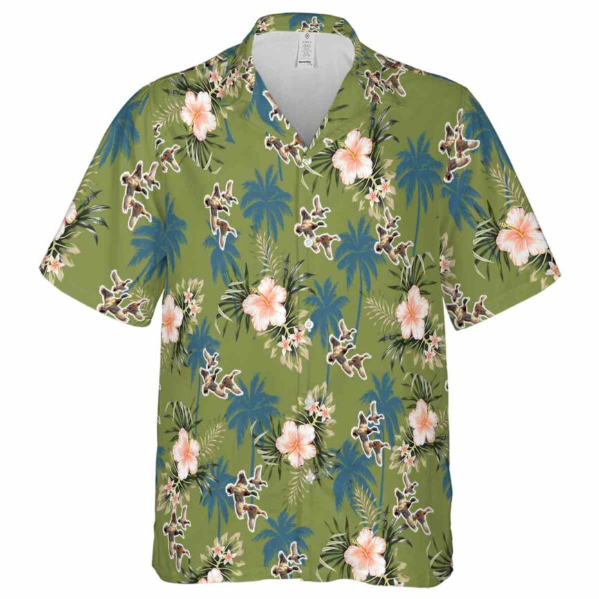 Duck Hibiscus Palm Hawaiian Shirt Fashion forward