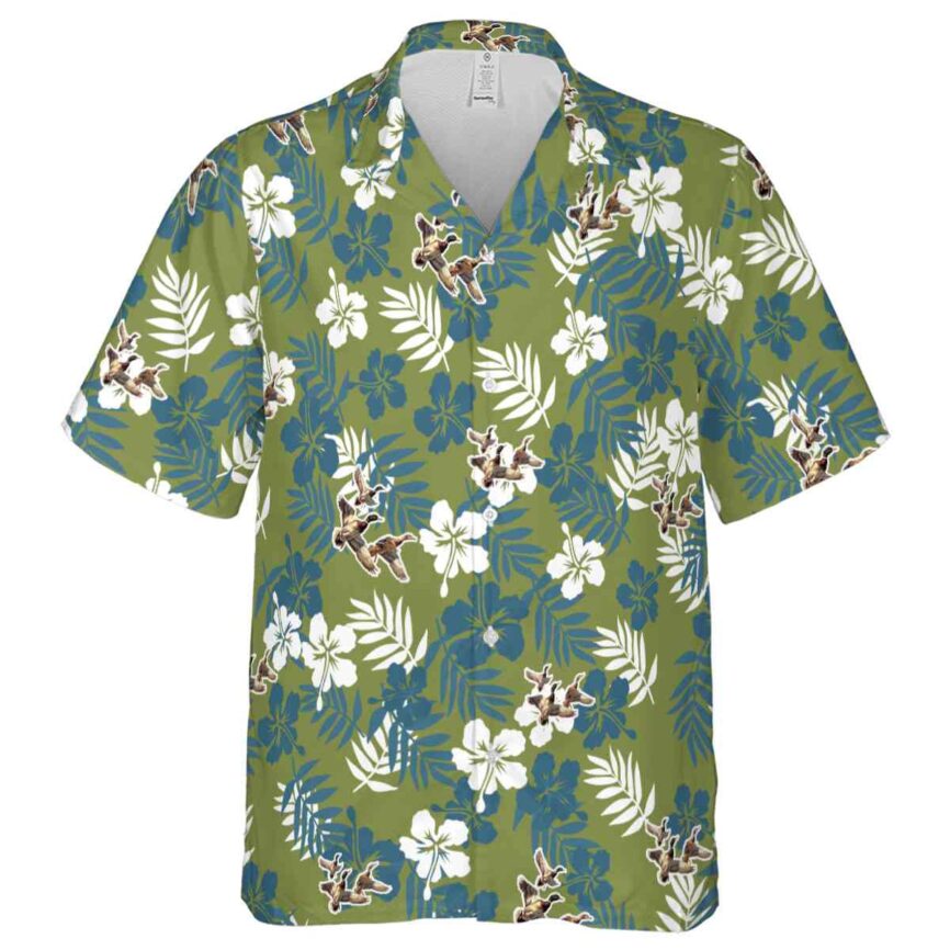 Duck Leafy Hibiscus Hawaiian Shirt Fashion forward