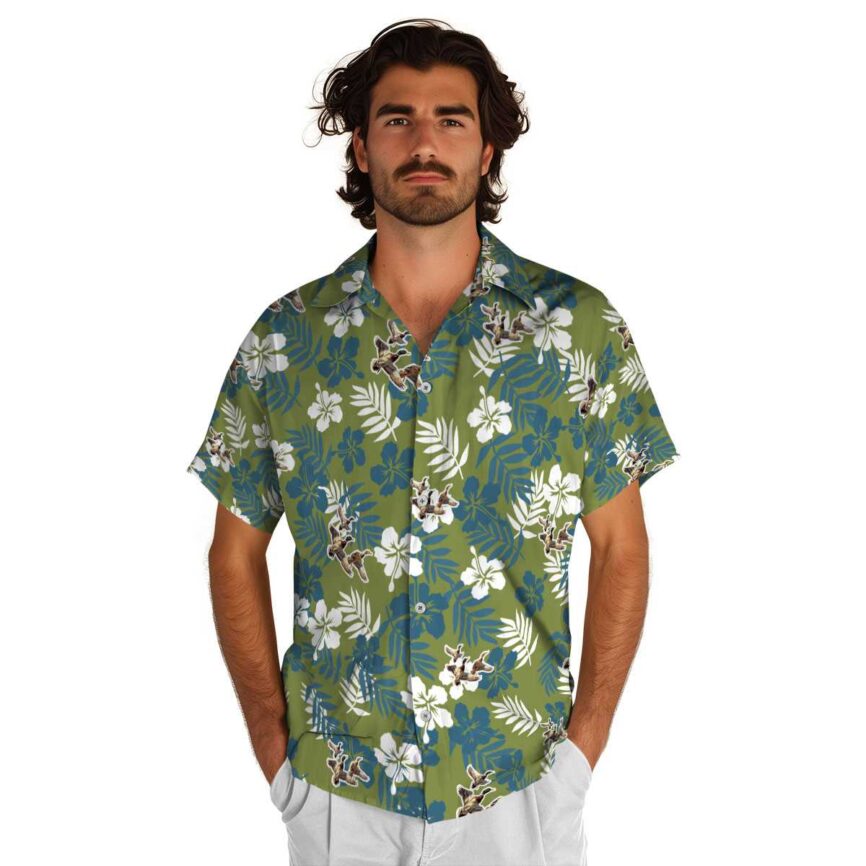 Duck Leafy Hibiscus Hawaiian Shirt New Arrival