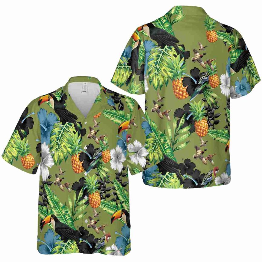 Duck Leafy Toucan Hawaiian Shirt Premium grade