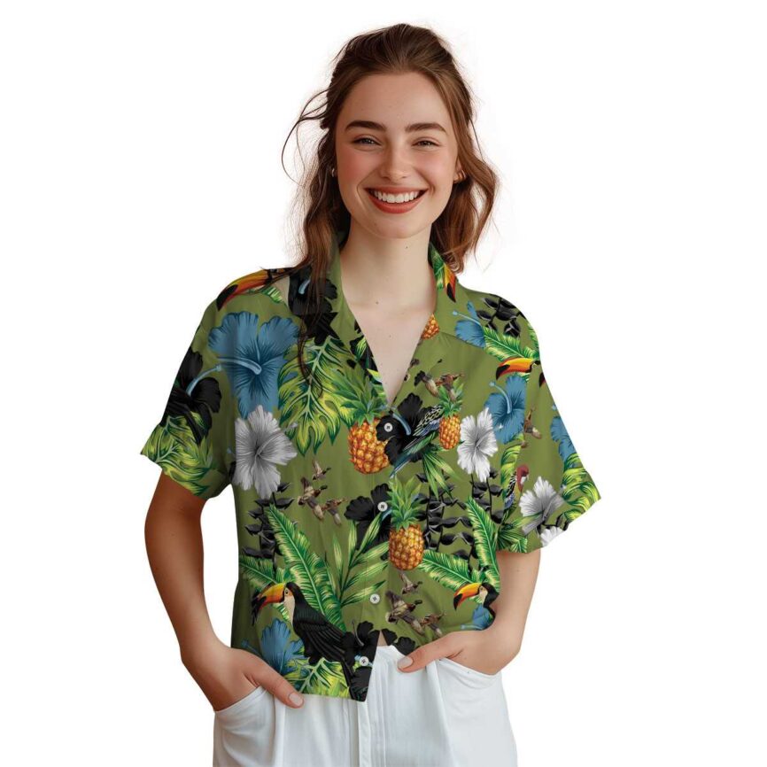 Duck Leafy Toucan Hawaiian Shirt Top rated