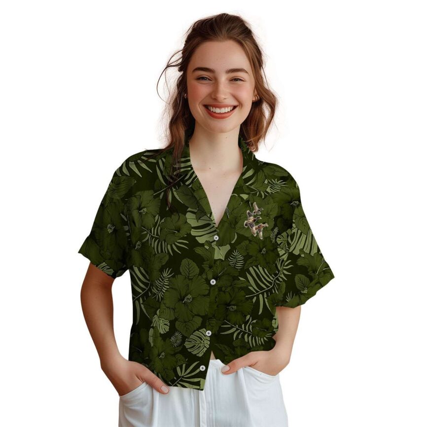 Duck Monochrome Floral Hawaiian Shirt Top rated