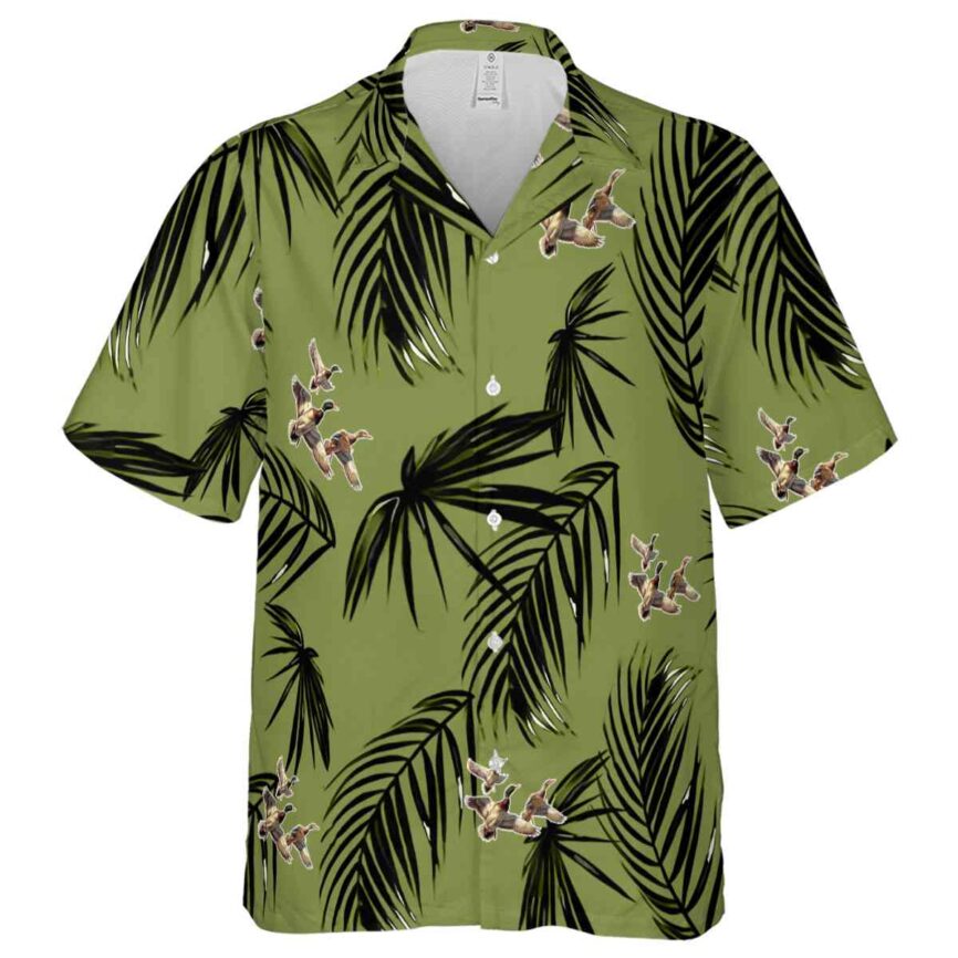 Duck Monochrome Palm Hawaiian Shirt Fashion forward