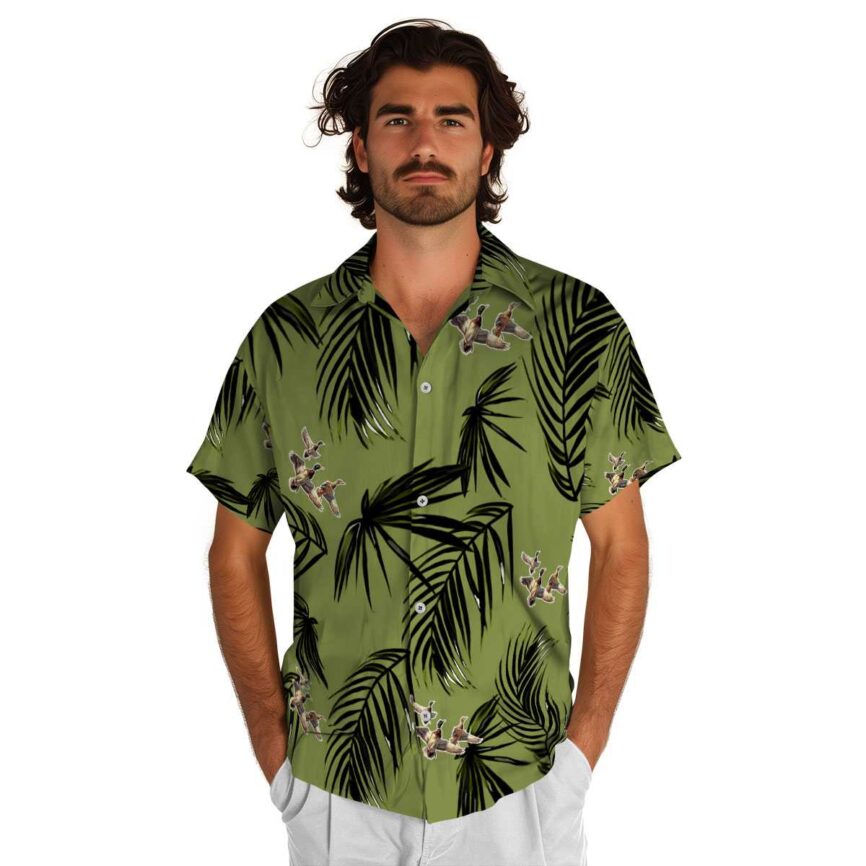 Duck Monochrome Palm Hawaiian Shirt New Arrival