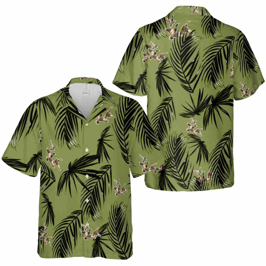 Duck Monochrome Palm Hawaiian Shirt Premium grade