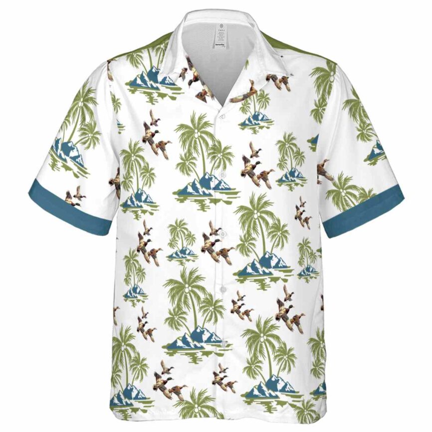 Duck Palm Island Graphic Hawaiian Shirt Fashion forward