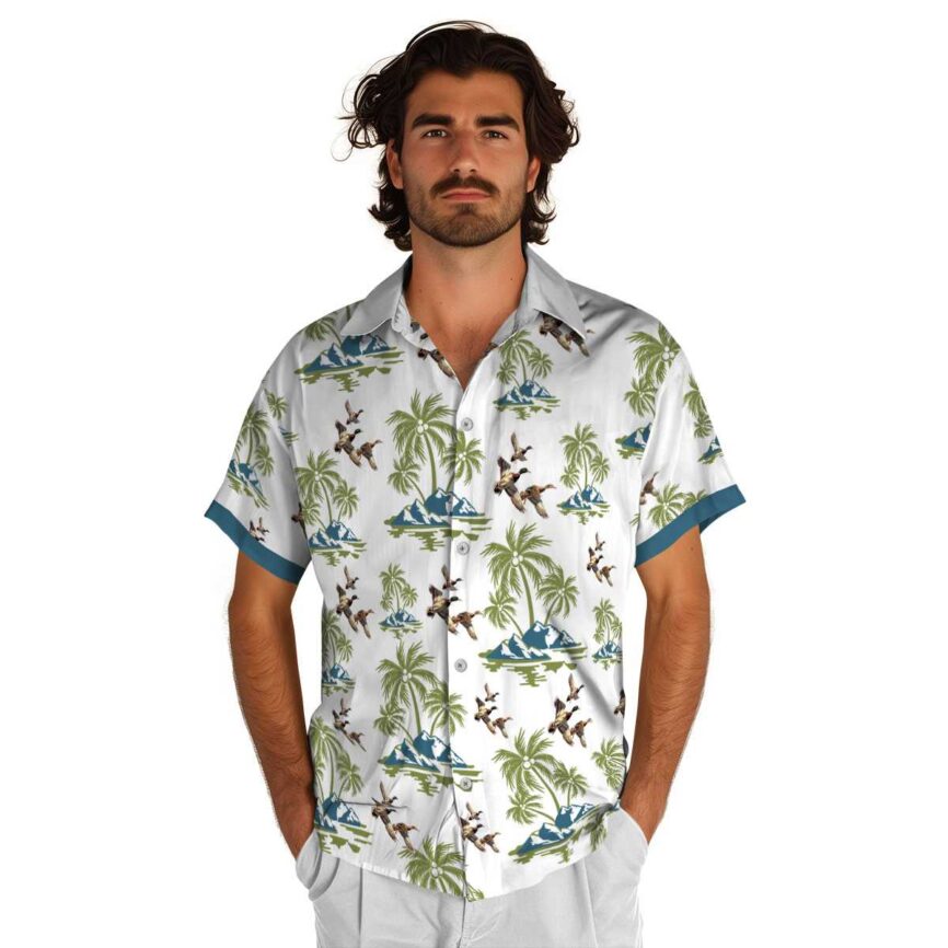 Duck Palm Island Graphic Hawaiian Shirt New Arrival