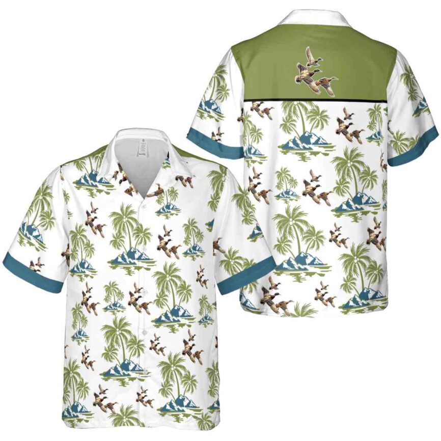 Duck Palm Island Graphic Hawaiian Shirt Premium grade