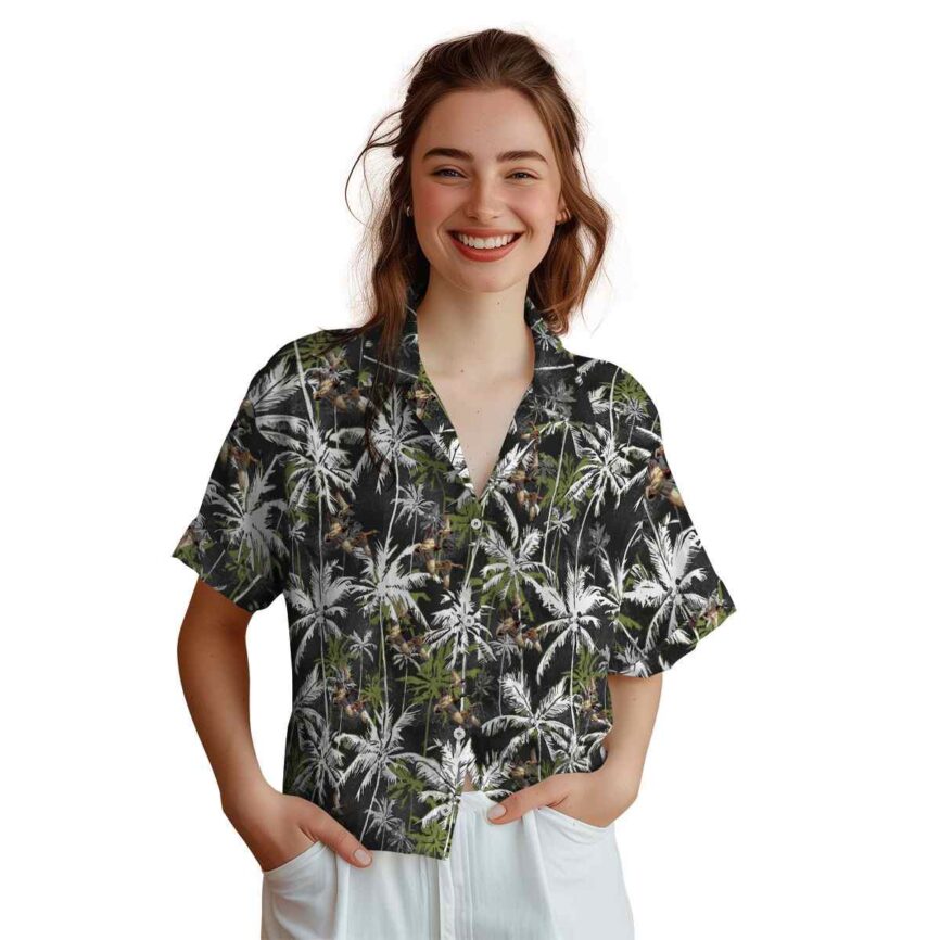 Duck Palm Themed Hawaiian Shirt Top rated