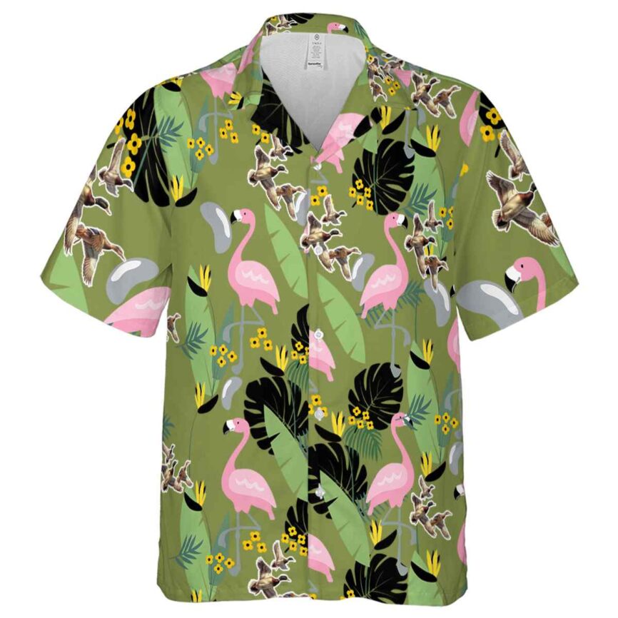 Duck Pink Flamingo Hawaiian Shirt Fashion forward