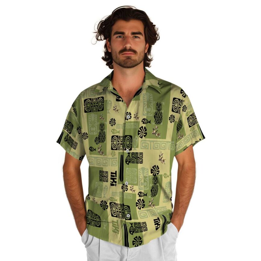 Duck Tiki Motifs Hawaiian Shirt New Arrival