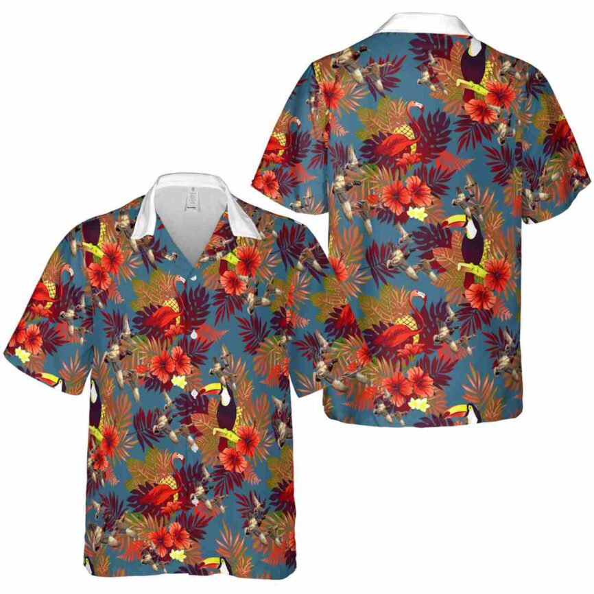 Duck Tropical Bird Hawaiian Shirt Premium grade
