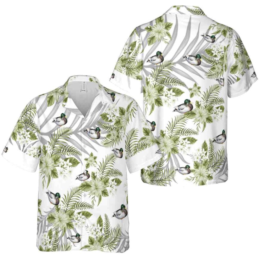 Duck Tropical Blossom Hawaiian Shirt Premium grade