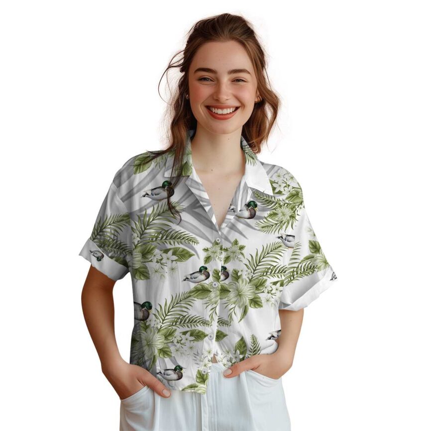 Duck Tropical Blossom Hawaiian Shirt Top rated