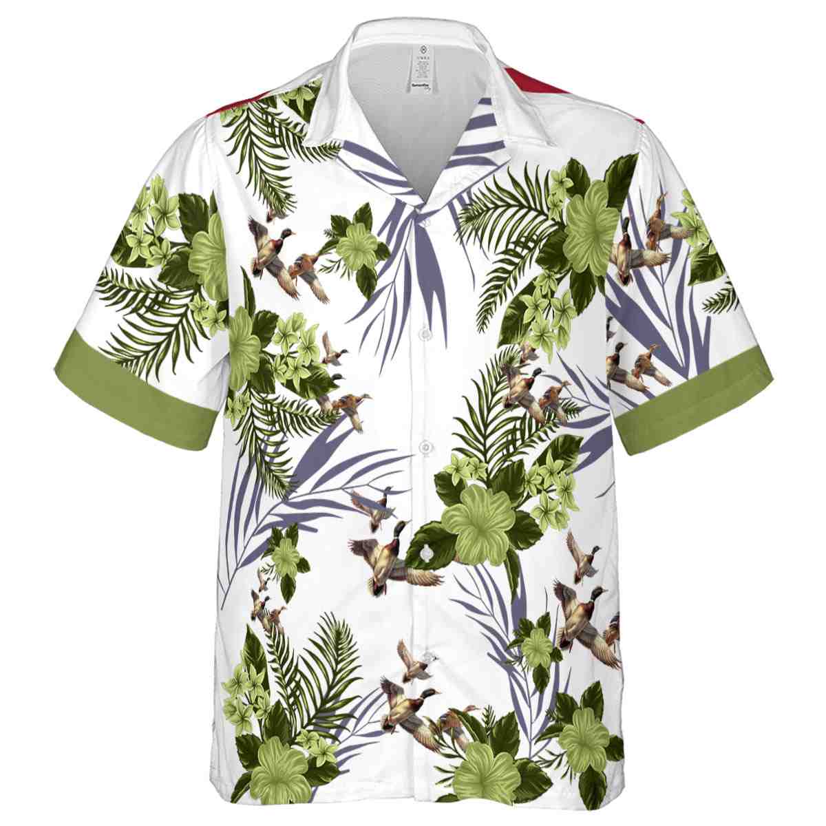 Duck US Flag Floral Hawaiian Shirt Fashion forward Duck US Flag Floral Hawaiian Shirt Fashion forward