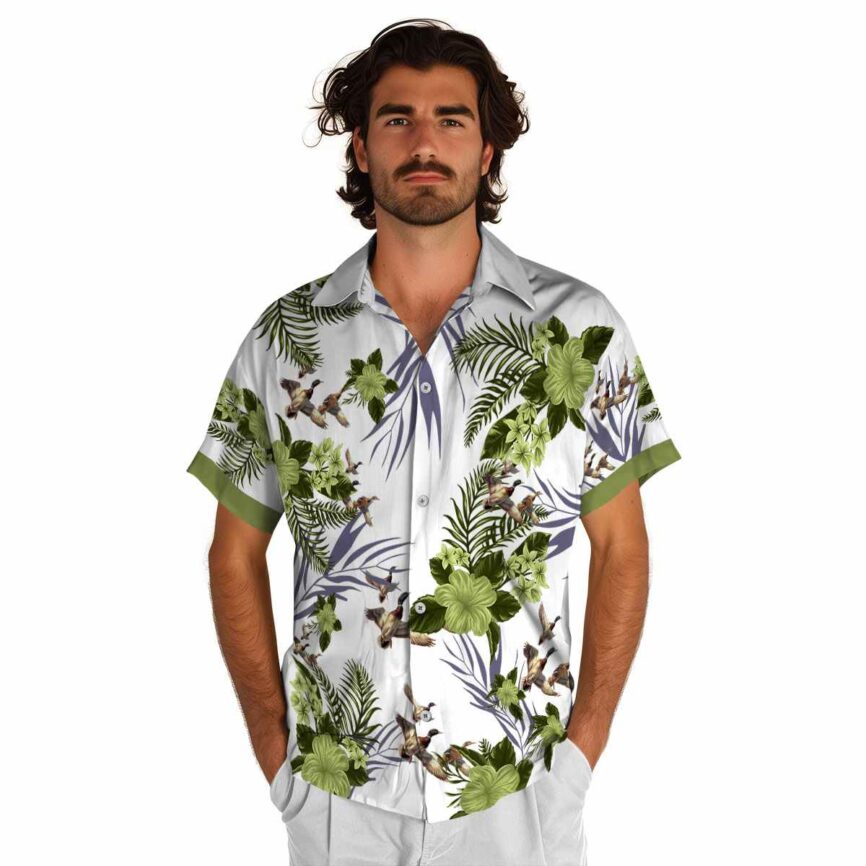 Duck US Flag Floral Hawaiian Shirt New Arrival