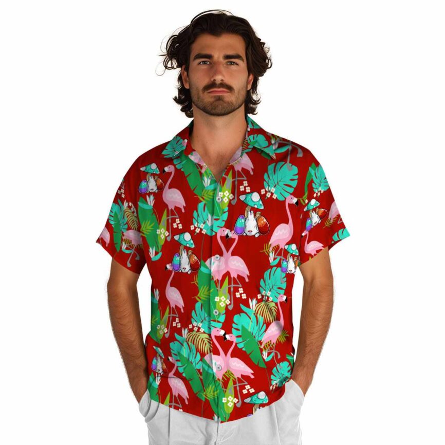 Easter Flamingo Leaf Hawaiian Shirt New Arrival