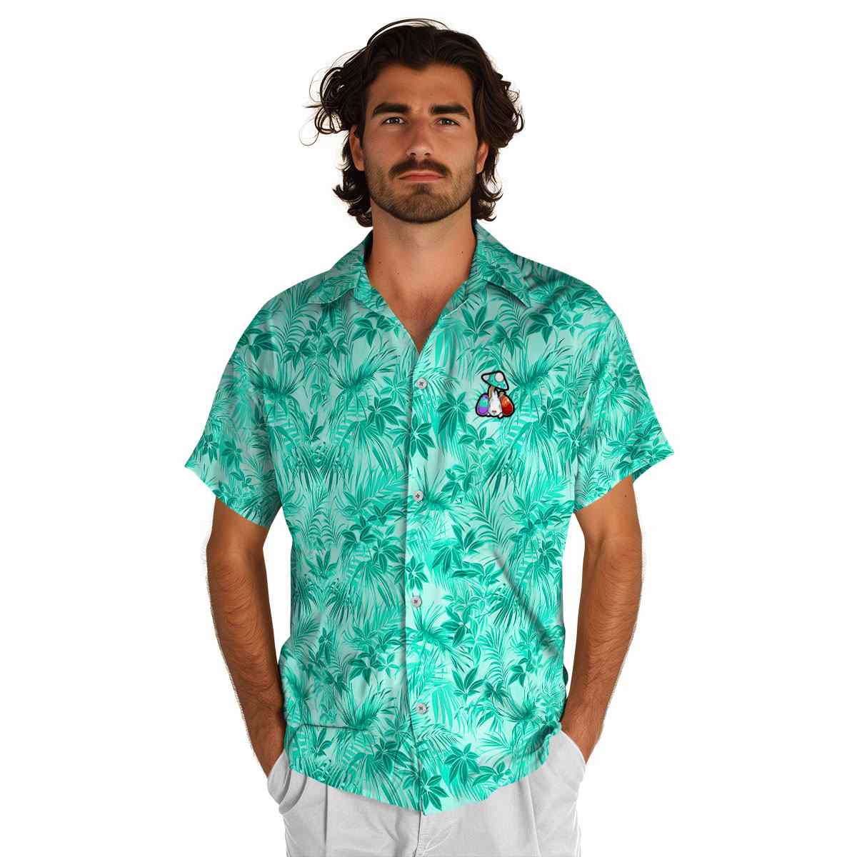 Easter Foliage Print Hawaiian Shirt New Arrival Easter Foliage Print Hawaiian Shirt New Arrival