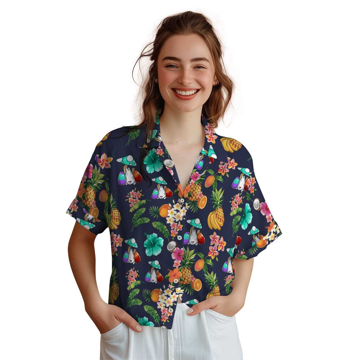 Easter Fruit Pattern Hawaiian Shirt Top rated Easter Fruit Pattern Hawaiian Shirt Top rated