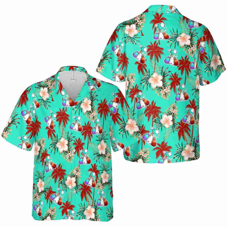 Easter Hibiscus Palm Hawaiian Shirt Premium grade