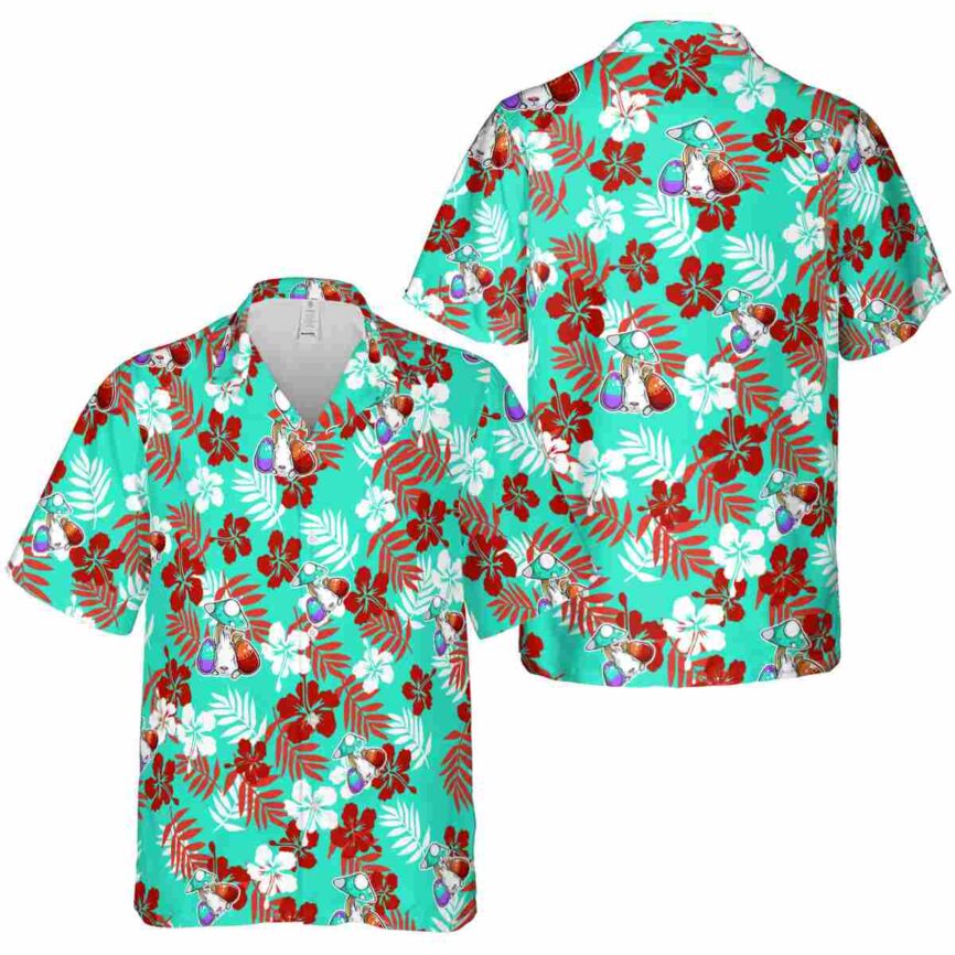 Easter Leafy Hibiscus Hawaiian Shirt Premium grade