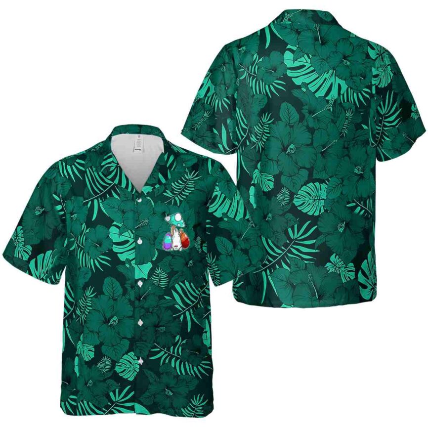 Easter Monochrome Floral Hawaiian Shirt Premium grade